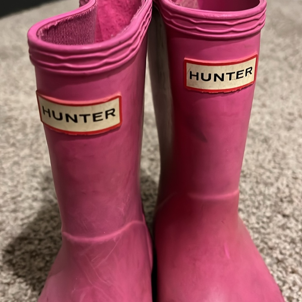 Pink Toddler Hunter Rain Boots Size 7 - Picture 6 of 8